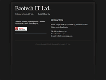 Tablet Screenshot of ecotechitbd.com